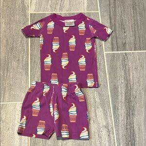 Hanna Andersson Purple Ice Cream Pajama Set